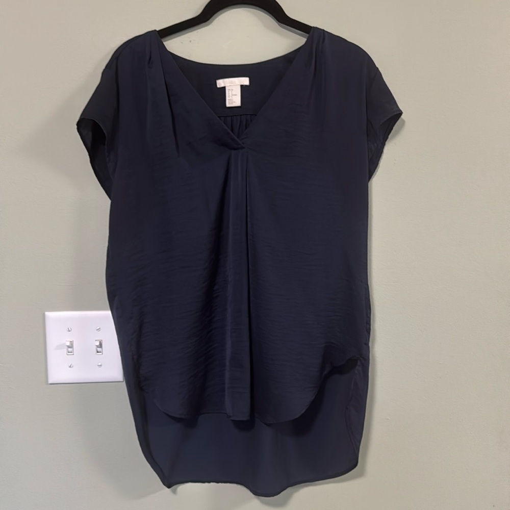 Professional Navy Silky Top - 6
